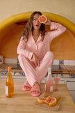 PALOMA MAMA SWEET STRIPES LONG 3 PIECE PJ SET
