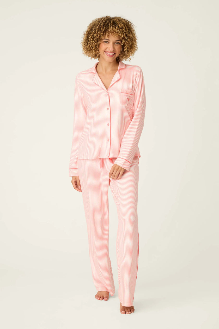 PALOMA MAMA SWEET STRIPES LONG 3 PIECE PJ SET