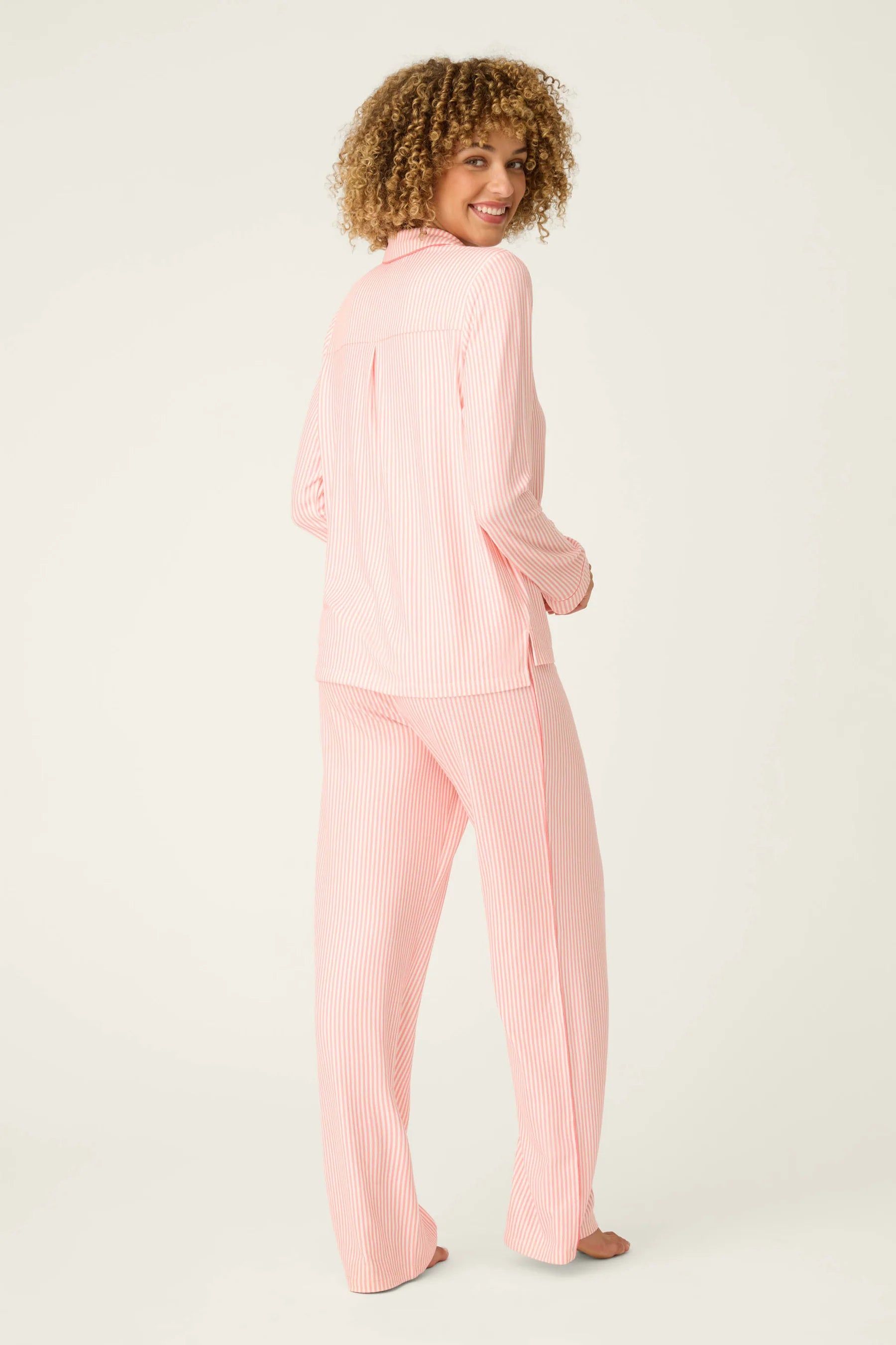 PALOMA MAMA SWEET STRIPES LONG 3 PIECE PJ SET