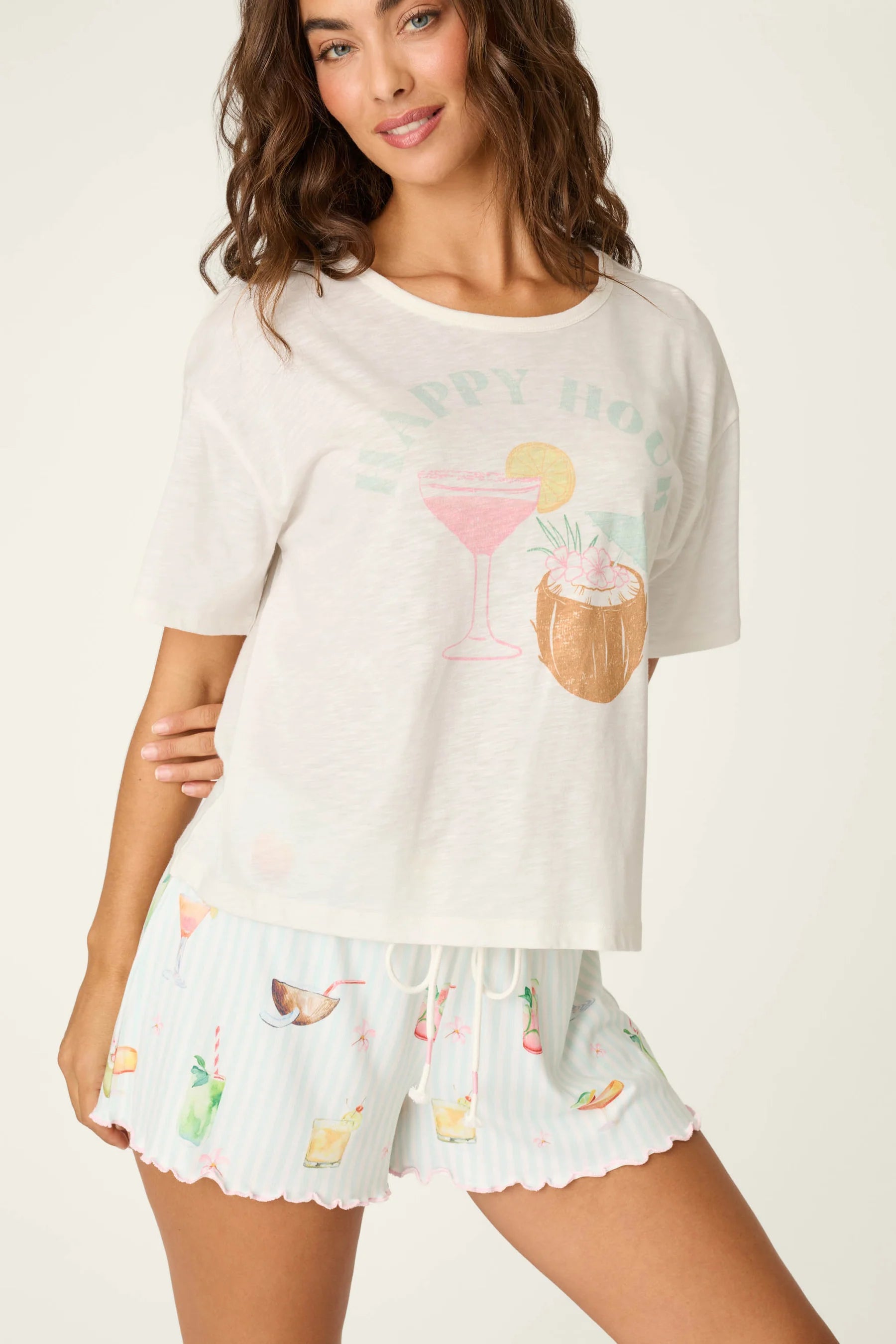 ITS 5 OCLOCK SOMEWHERE HAPPY HOUR GRAPHIC TSHIRT