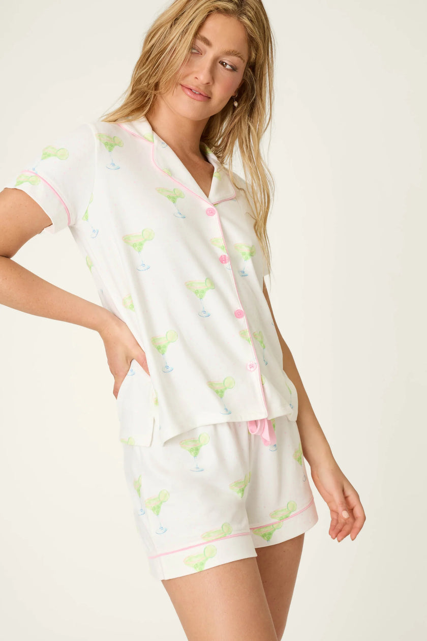 MARGARITA MAMA SPICY SIPS 3 PIECE SHORT PJ SET