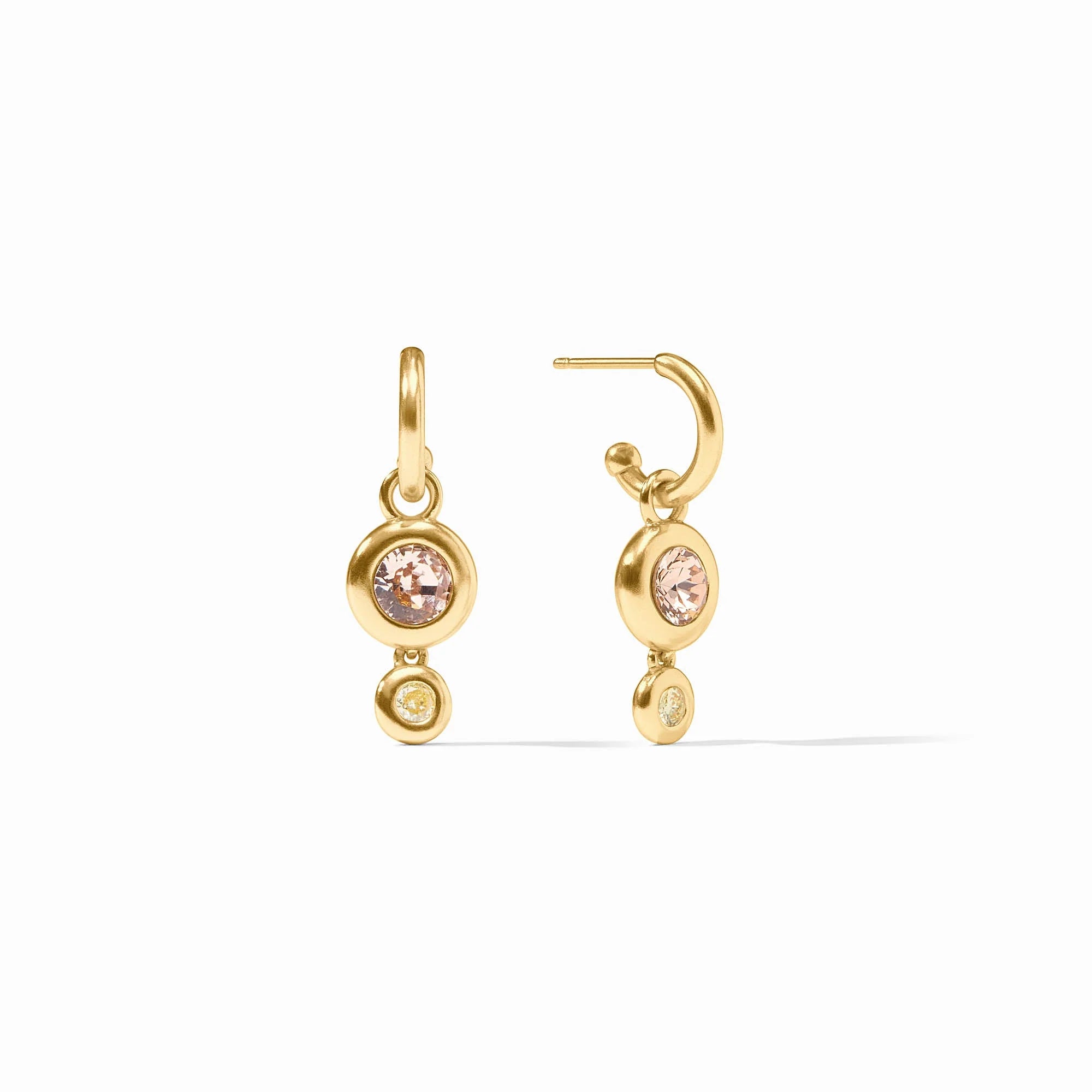 RAINBOW DUO HOOP AND CHARM EARRINGS