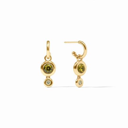 RAINBOW DUO HOOP AND CHARM EARRINGS