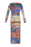 RENATA DRESS IN MARBLE PRINT