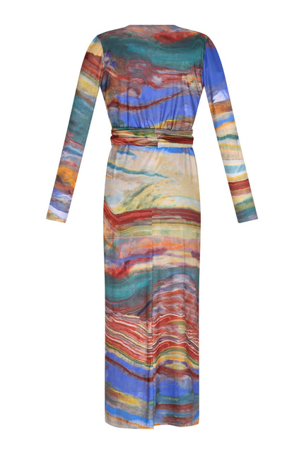 RENATA DRESS IN MARBLE PRINT