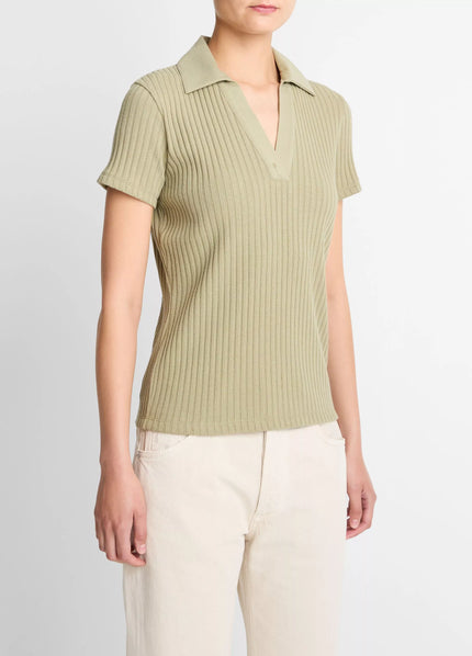 RIB SHORT SLEEVE POLO