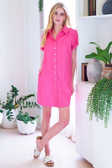 ROLL SLEEVE CAMP DRESS