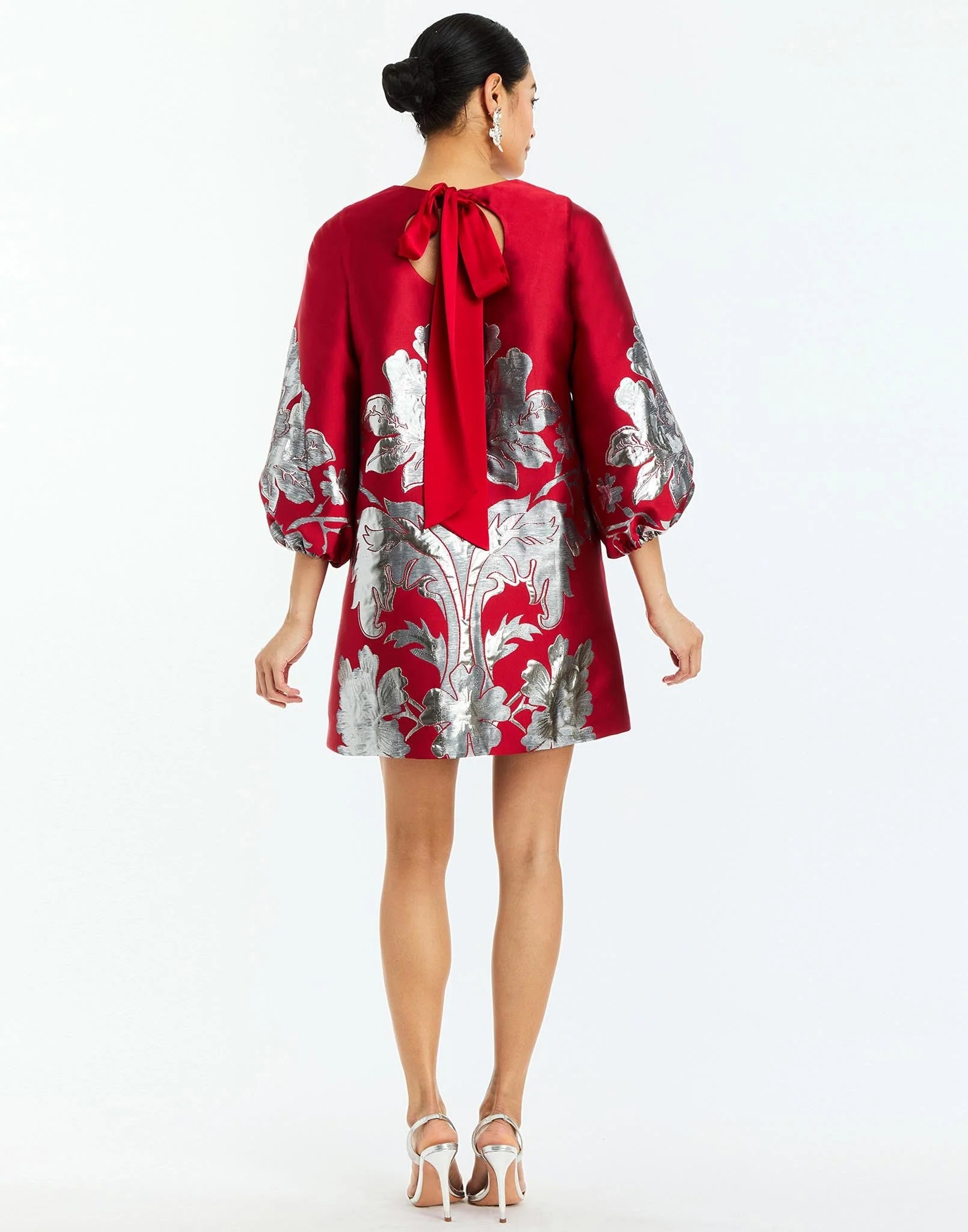 ROSANNA MINI DRESS IN BURGUNDY ARBOR