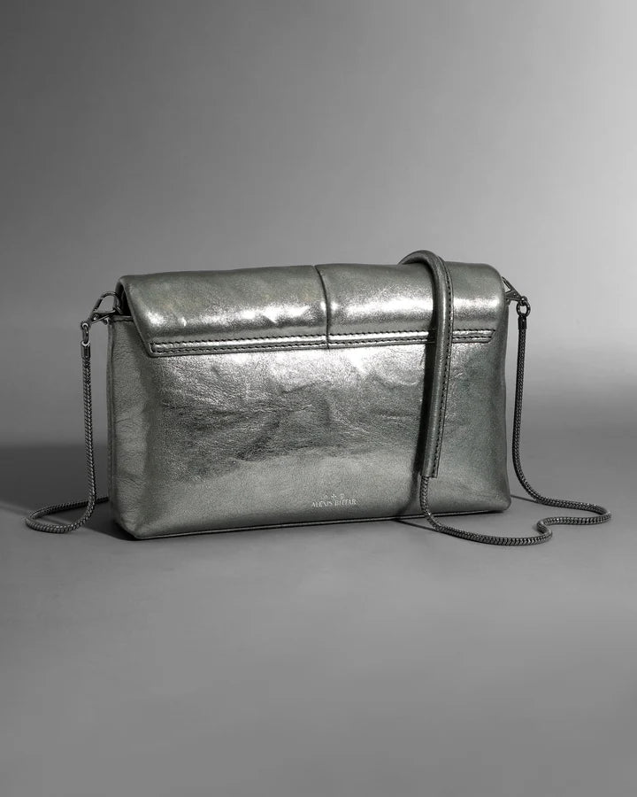 RUCHED CRYSTAL CROSSBODY BAG