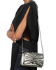 RUCHED CRYSTAL CROSSBODY BAG