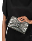 RUCHED CRYSTAL CROSSBODY BAG