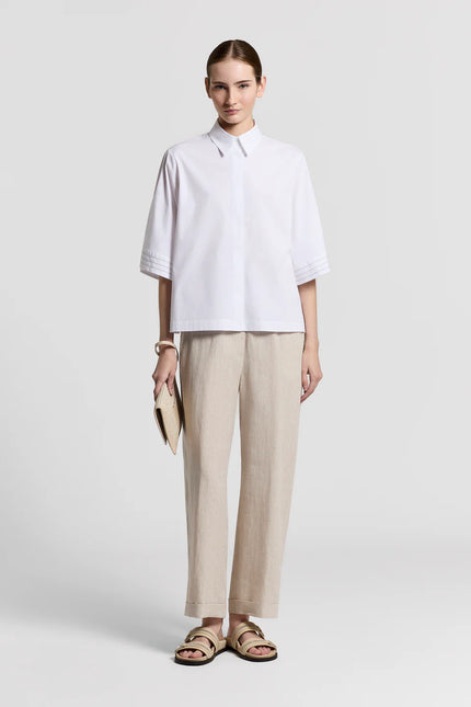 COTTON POLIN SHIRT WITH THREE QUARTER SLEEVES