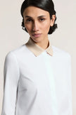 SOLID COLOR COTTON POPLIN SHIRT