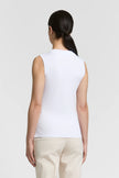 SLEEVELESS STRETCH MICRORIB JERSEY TOP
