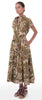DANIELLE 85 CAP SLEEVE TIGER PRINT SHIRT DRESS