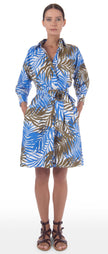 EKATERY PRINTED COTTON SHIFT DRESS