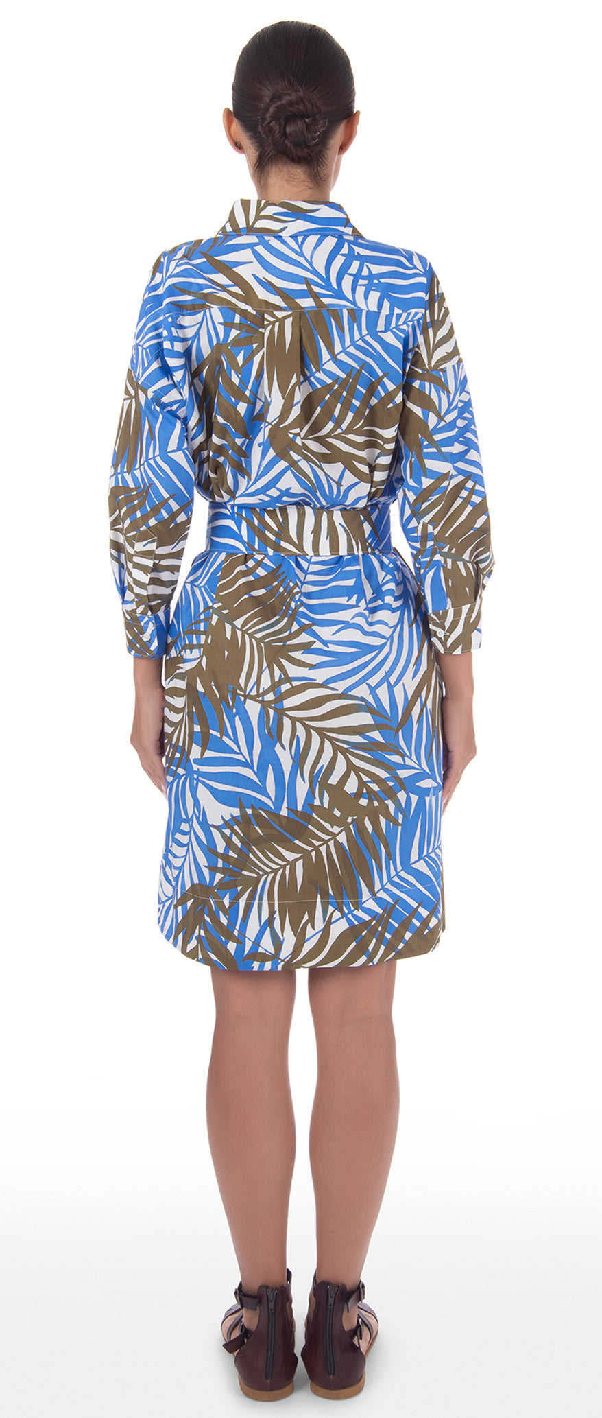 EKATERY PRINTED COTTON SHIFT DRESS