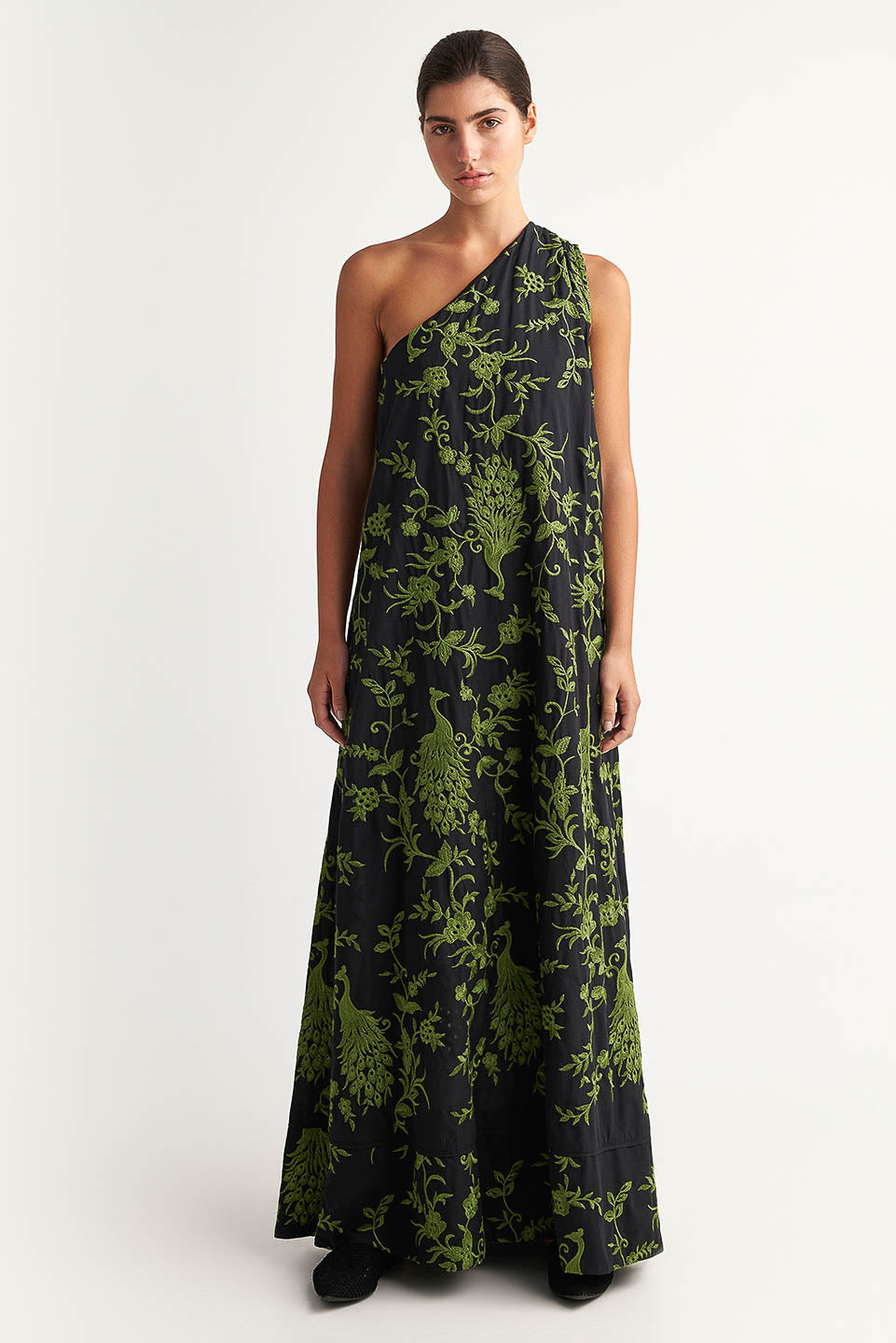 FILERIMOS EMBROIDERED MAXI DRESS