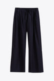 STRUCTURED COTTON PULL ON STRAIGHT LEG PANTS