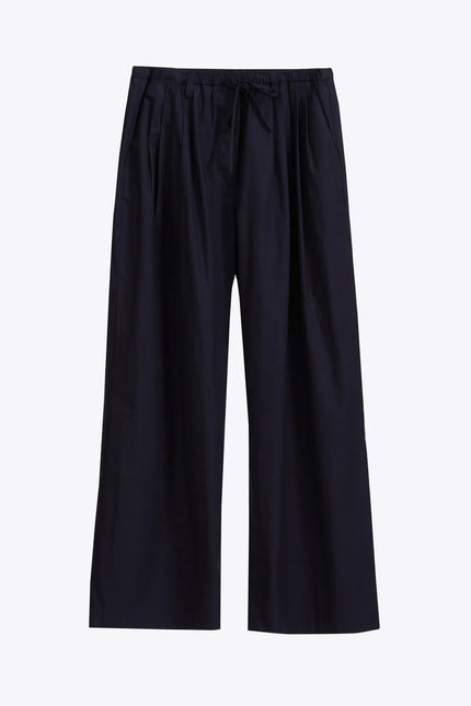 STRUCTURED COTTON PULL ON STRAIGHT LEG PANTS