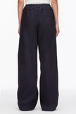 STRUCTURED COTTON PULL ON STRAIGHT LEG PANTS