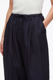 STRUCTURED COTTON PULL ON STRAIGHT LEG PANTS