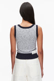 TWEED BOUCLE SCOOP NECK TANK