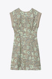 SHORT SLEEVE FLORAL MINI DRESS