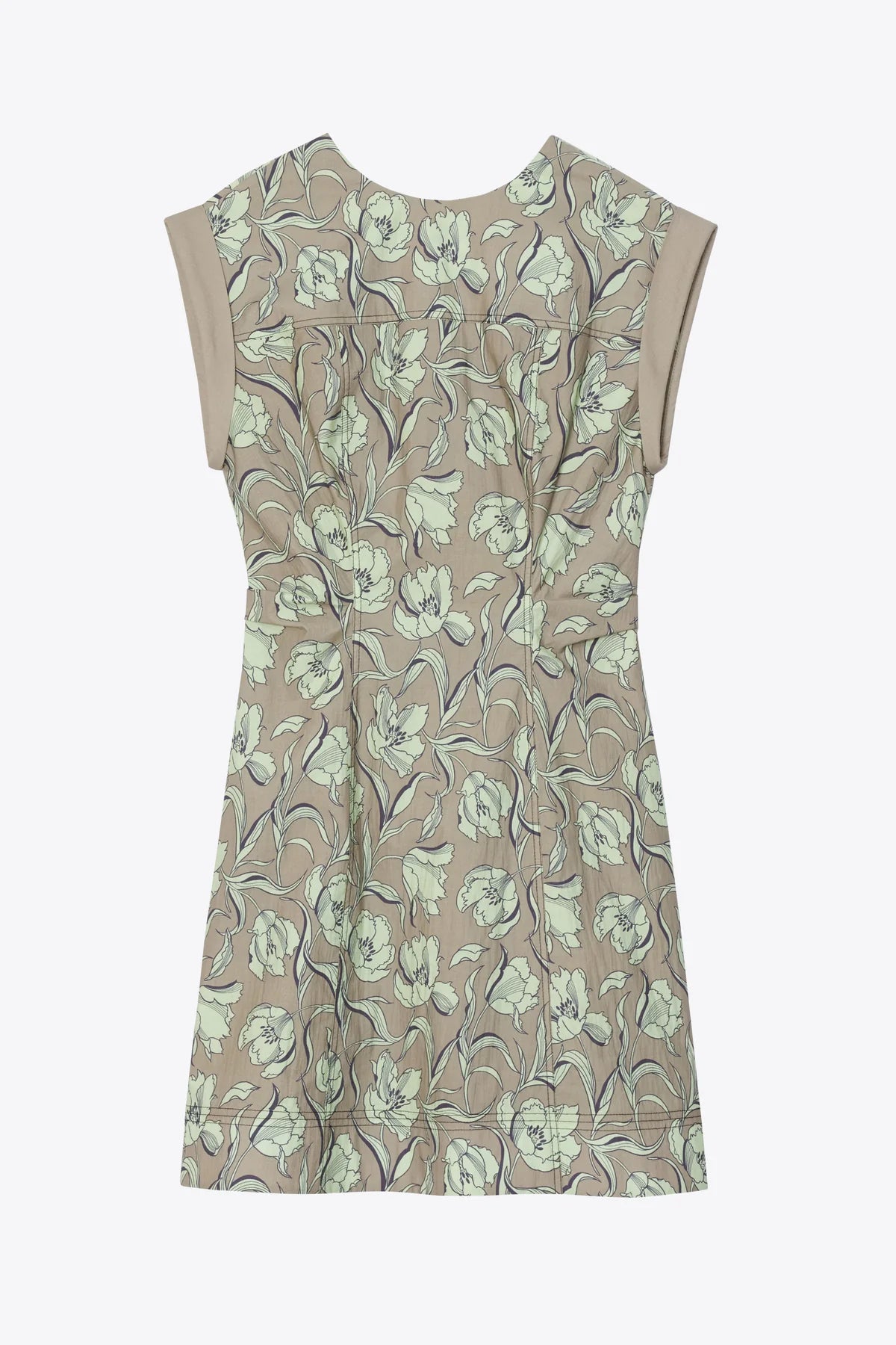 SHORT SLEEVE FLORAL MINI DRESS