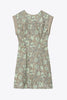 SHORT SLEEVE FLORAL MINI DRESS