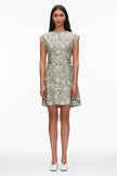SHORT SLEEVE FLORAL MINI DRESS