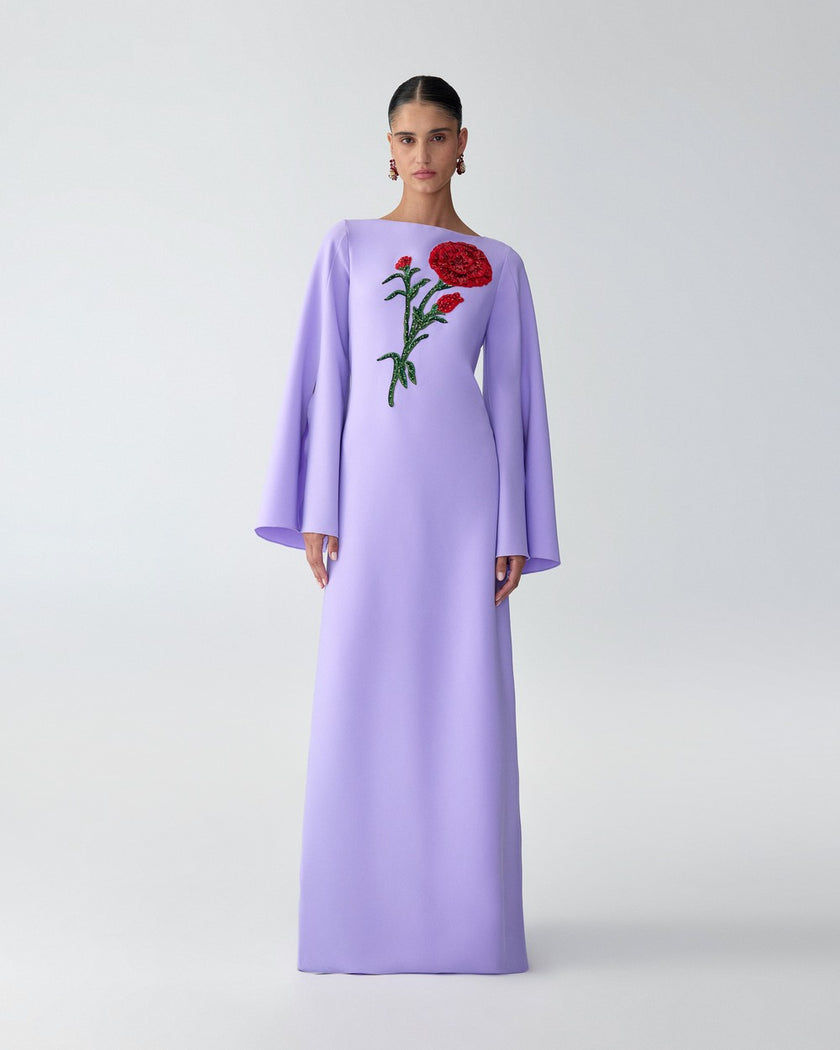 CARNATION EMBROIDERED CAFTAN