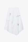 LAYERED SKIRT WITH FLORAL APPLIQUE