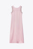 STUDDED SATIN SLEEVELESS MIDI DRESS