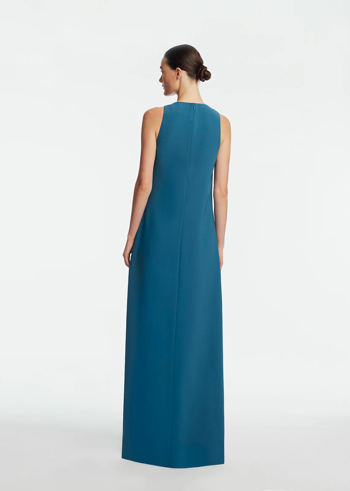 PEONY EMBROIDERED FLUID CREPE FRANCIE GOWN