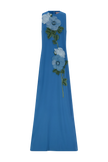 PEONY EMBROIDERED FLUID CREPE FRANCIE GOWN