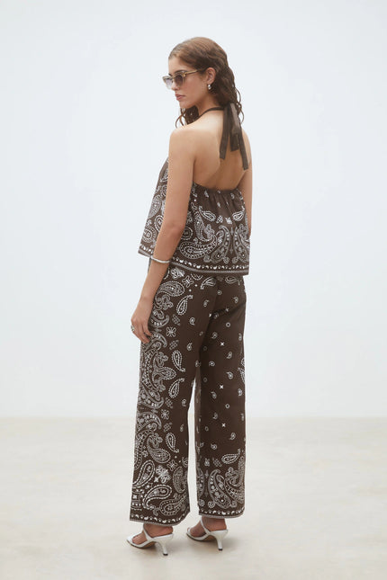 JESSY CHOCO WIDE LEG BANDANA PANTA
