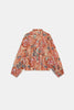 LEYA BUTTON DOWN BLOUSE WITH FLORAL PRINT