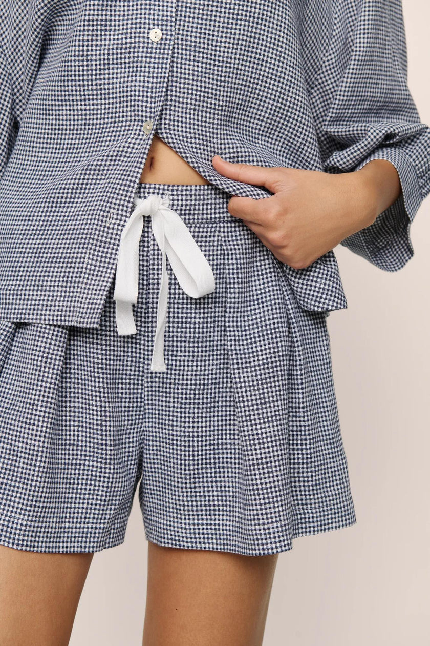 LINEN BLEND RELAXED SHORT