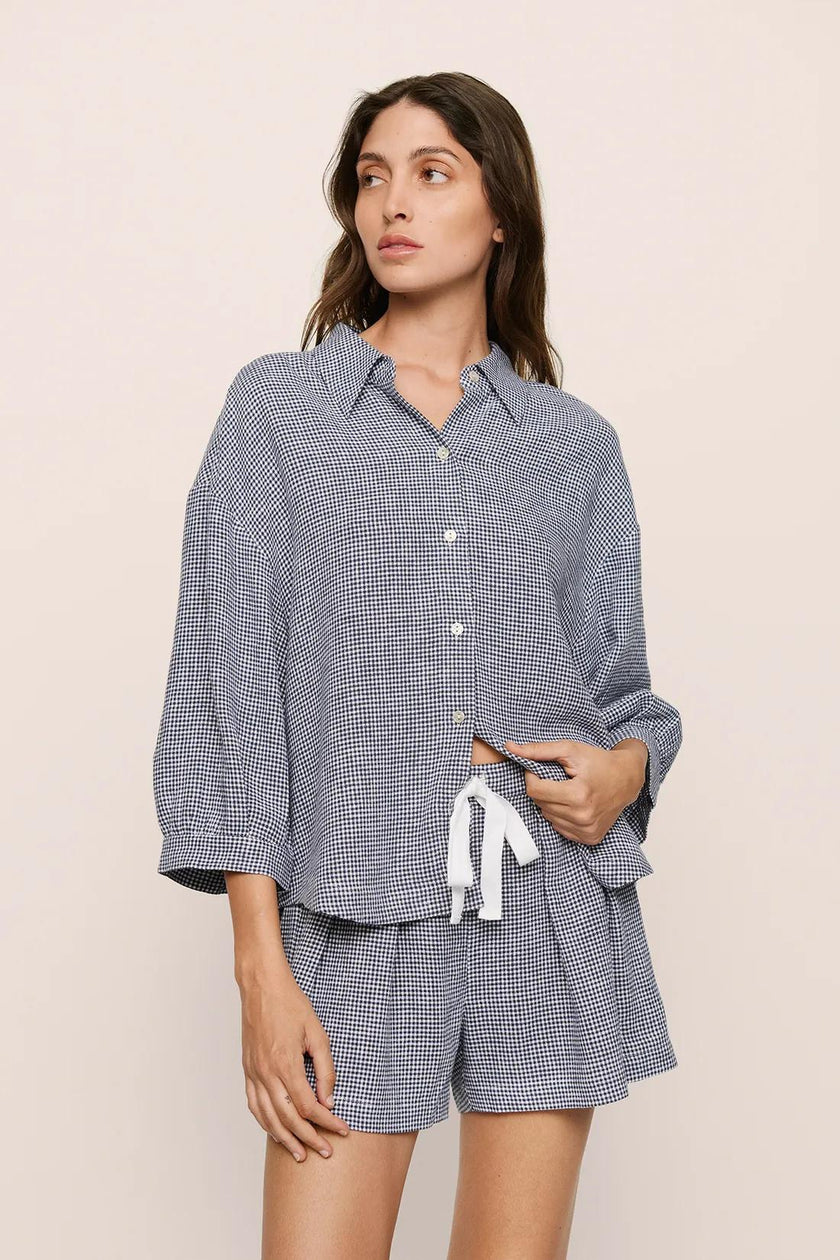 LINEN BLEND RELAXED SHORT