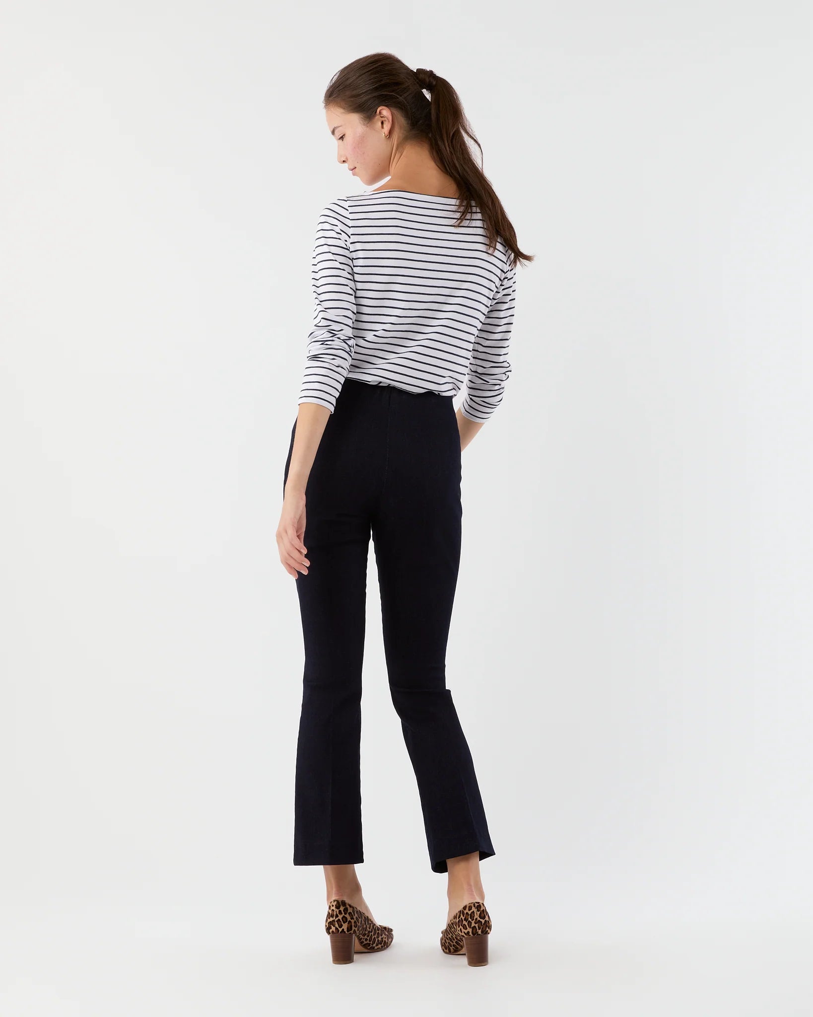 FAYE FLARED CROPPED DENIM PANT