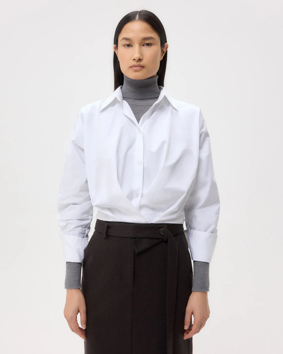 TAKEN TOP IN SUPER COMPACT POPLIN