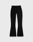 FAYE FLARE CROPPED PANT IN BLACK PONTE KNIT