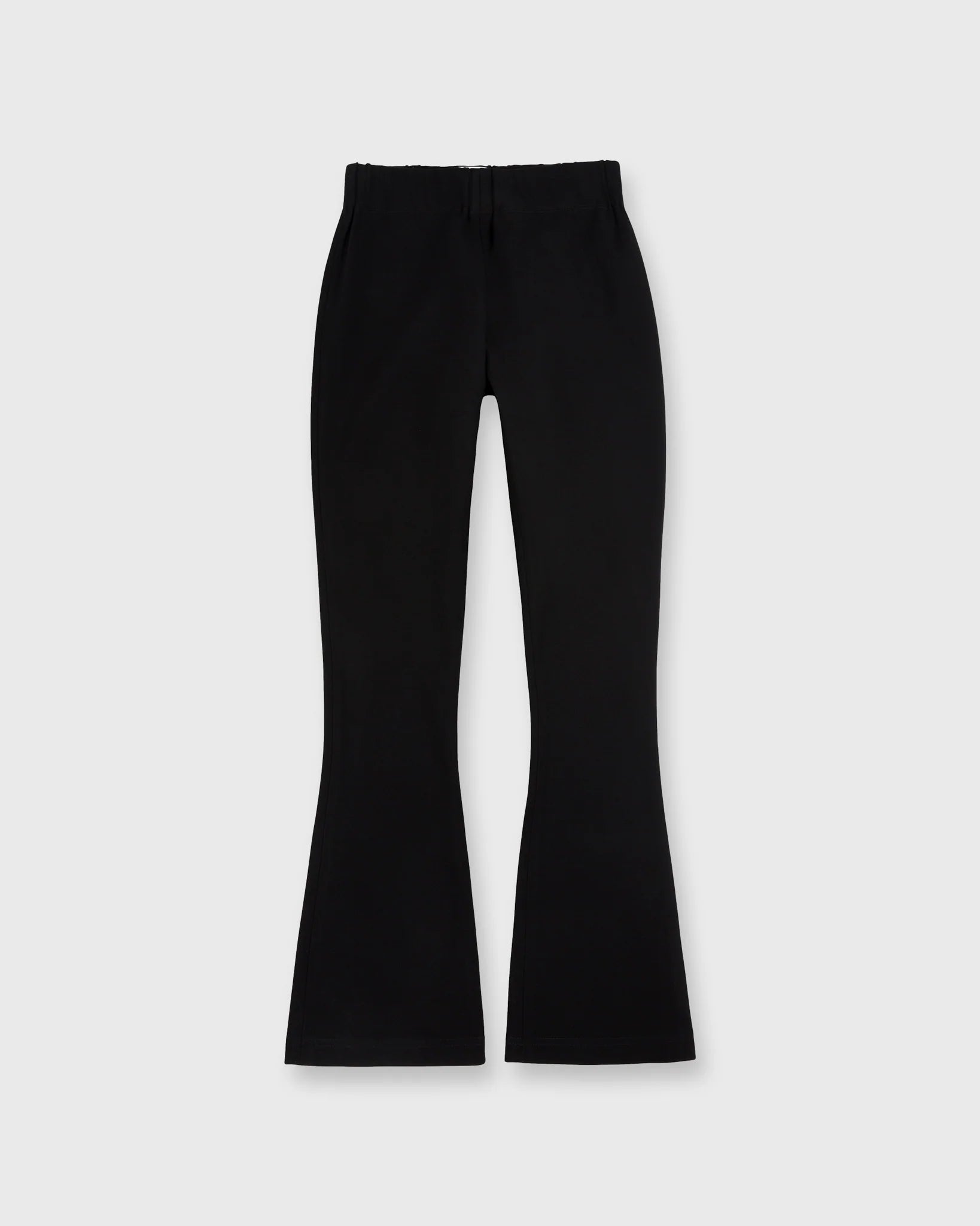 FAYE FLARE CROPPED PANT IN BLACK PONTE KNIT