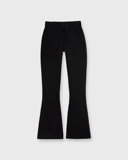 FAYE FLARE CROPPED PANT IN BLACK PONTE KNIT