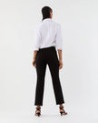FAYE FLARE CROPPED PANT IN BLACK PONTE KNIT