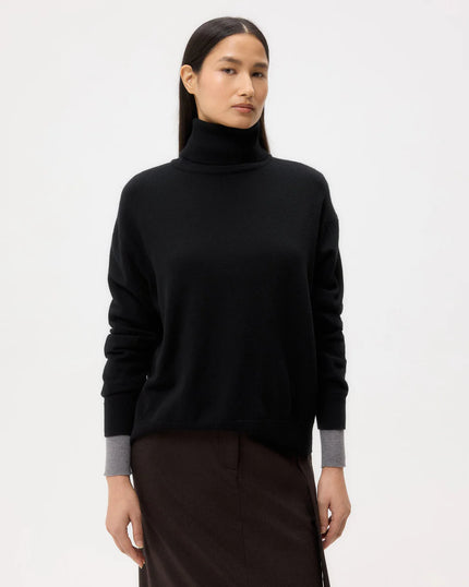 EASY T NECK SWEATER IN CASHMERE