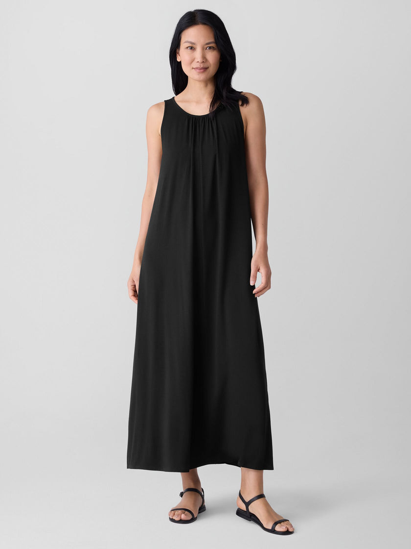 FINE JERSEY ROUND NECK TANK DRESS
