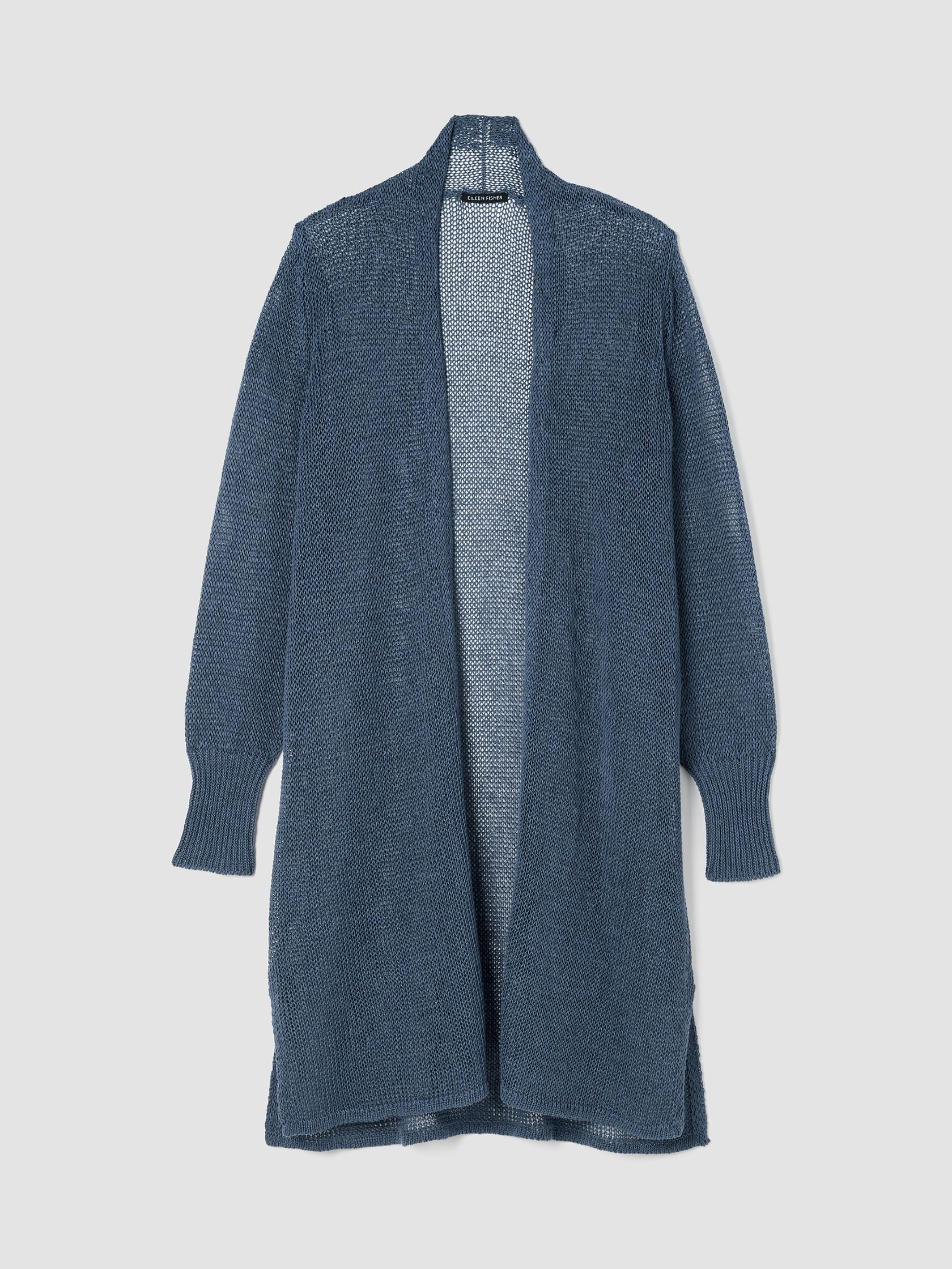 ORGANIC LINEN COTTON CORD LONG CARDIGAN