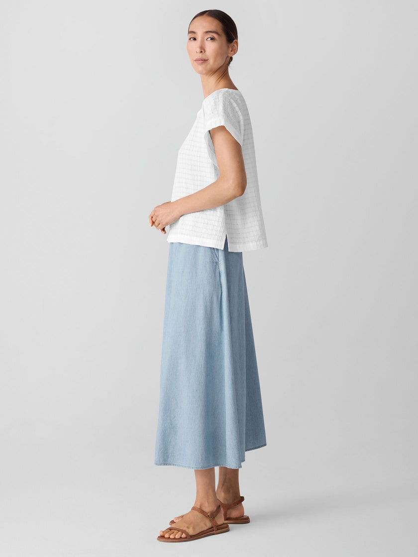 ORGANIC COTTON VOILE BOX SQUARE TOP